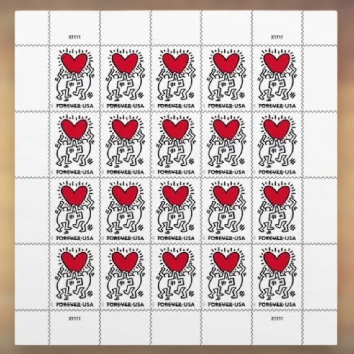 2025 Love Forever Postage Stamps Sheet First-Class