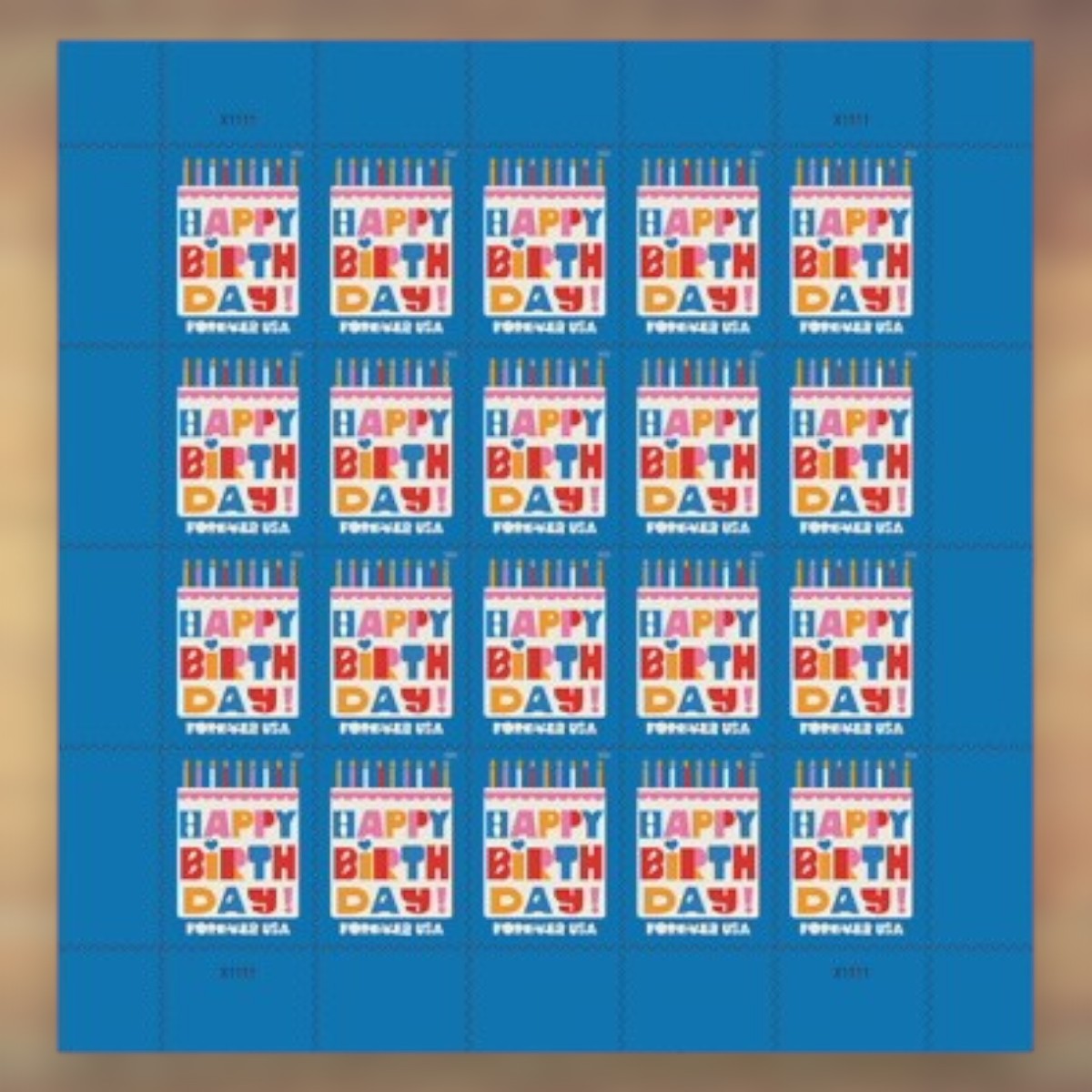 Happy Birthday Forever Stamps, 2026 Sheet – Birthday Cards and Party Invitations