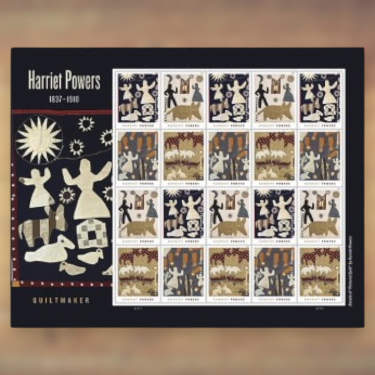 Harriet Powers Forever Stamps, 2026 Sheet – Cards, Letters and Stamp Collecting