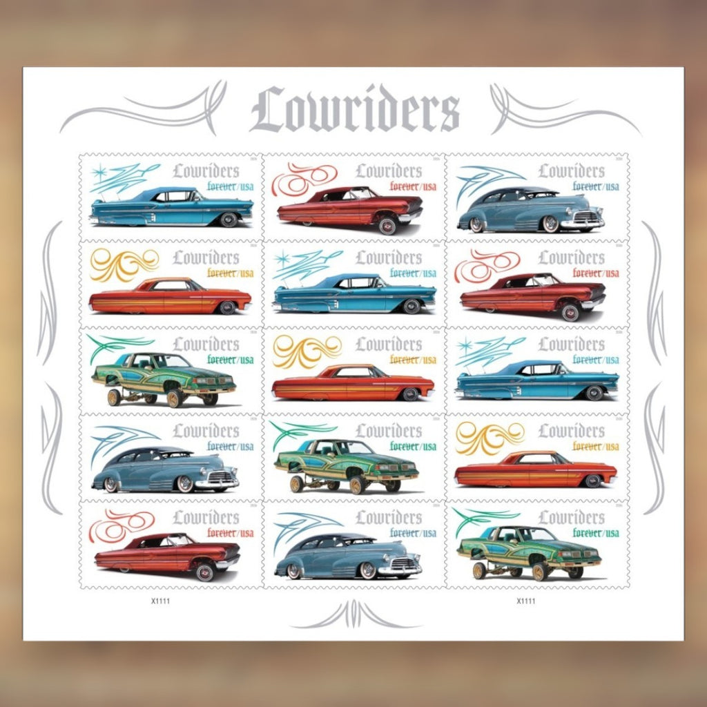 Lowriders Forever Stamps, 2026 Sheet – Cards, Letters and Stamp Collecting