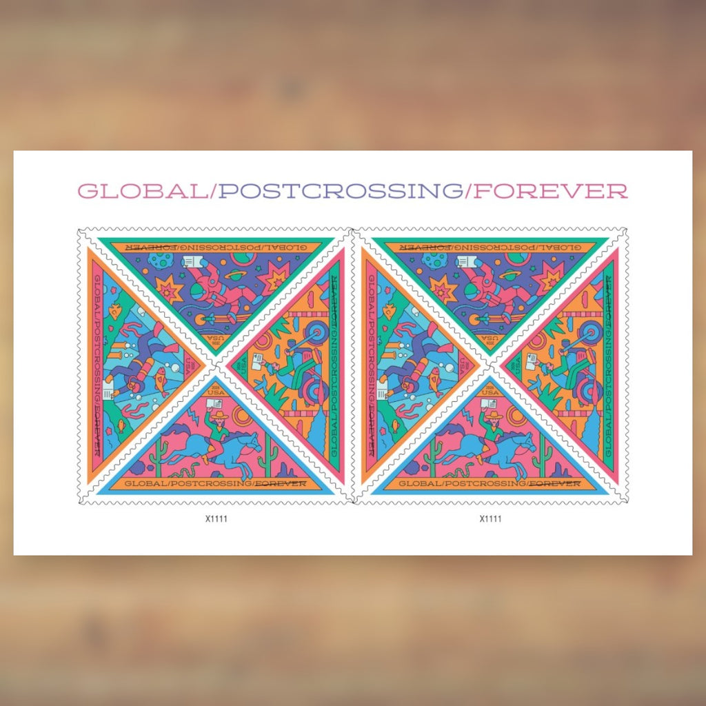 Postcrossing Global Forever Stamps, 2026 Sheet – International Mail