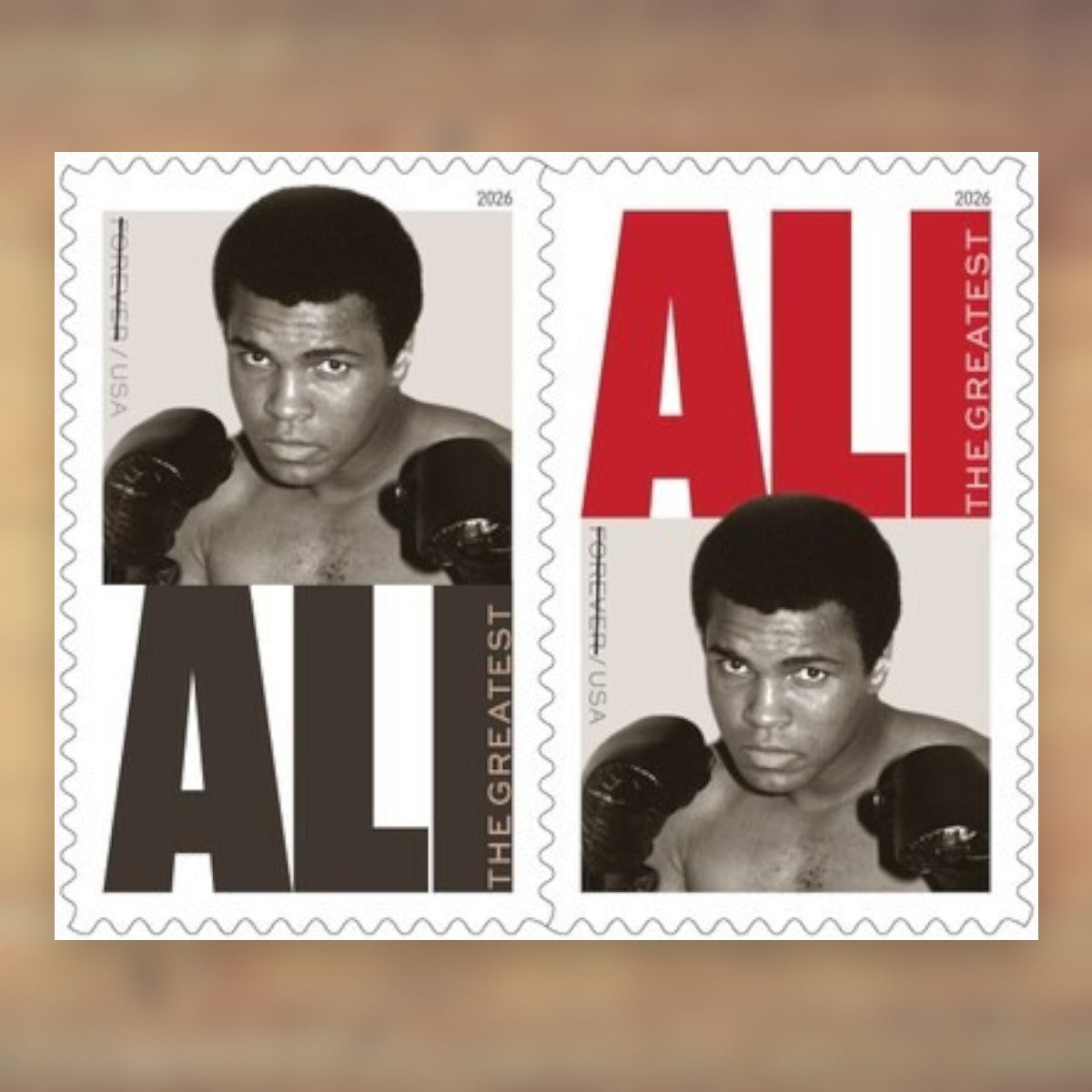 2026 Muhammad Ali Forever Postage Stamps Sheet First-Class
