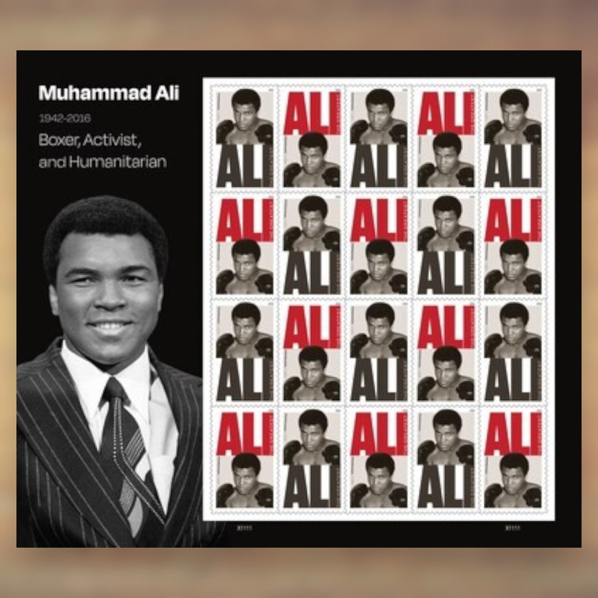2026 Muhammad Ali Forever Postage Stamps Sheet First-Class