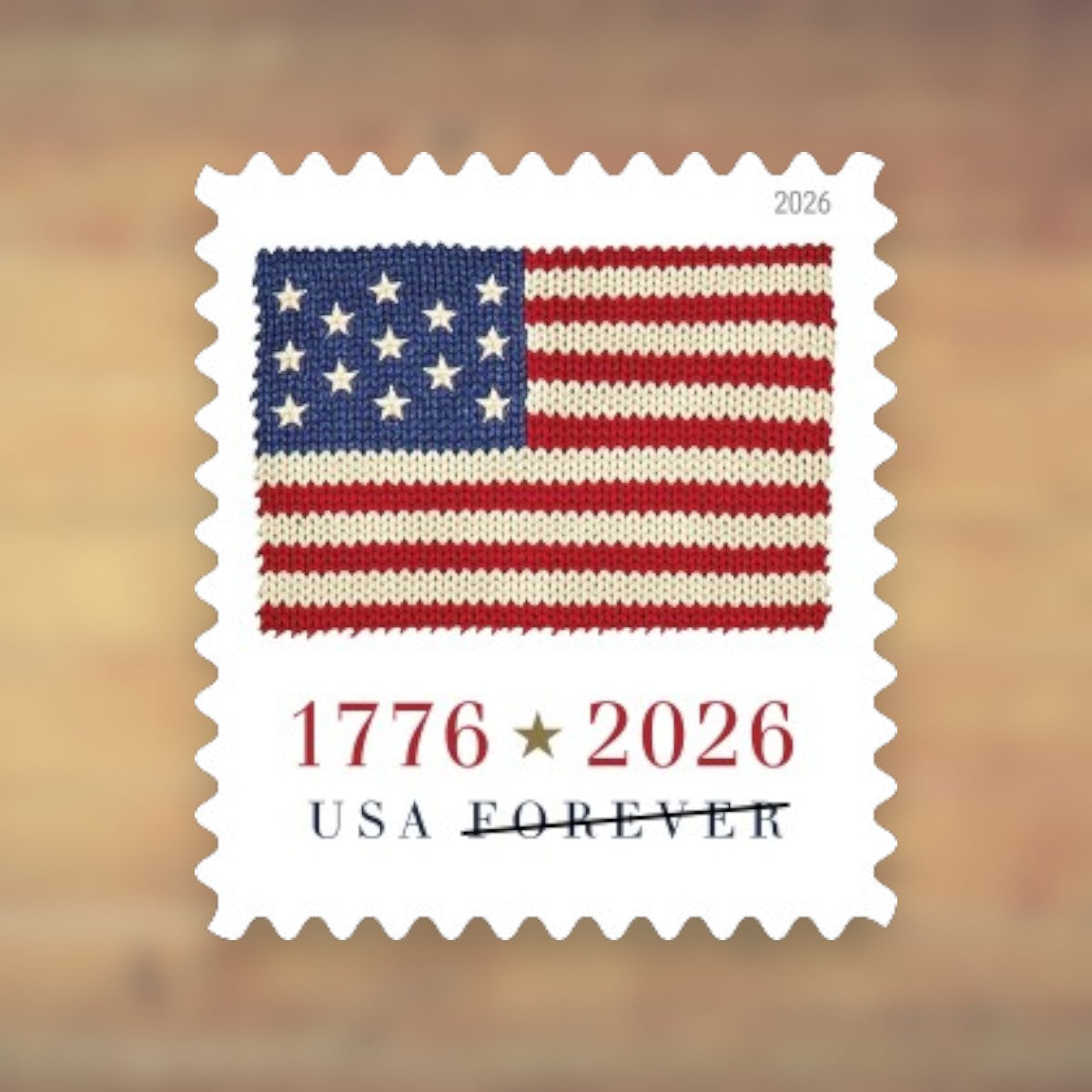 2026 U.S. Flags Forever Stamps – 50/100/250/500 Rolls, 100 Stamps per Roll