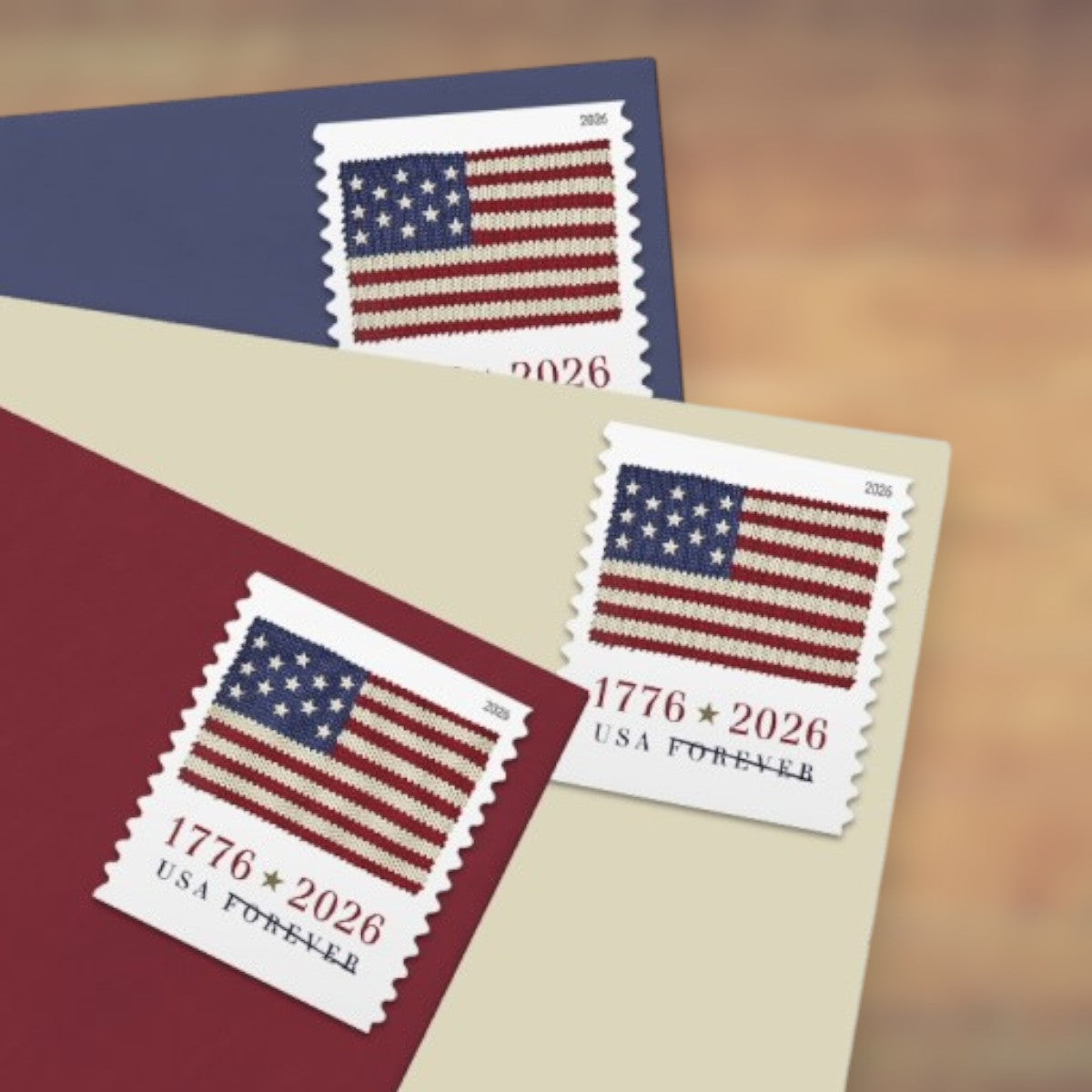 U.S. Flags Forever Stamps, 2026 Booklet – Everyday Cards, Letters and Business Mail
