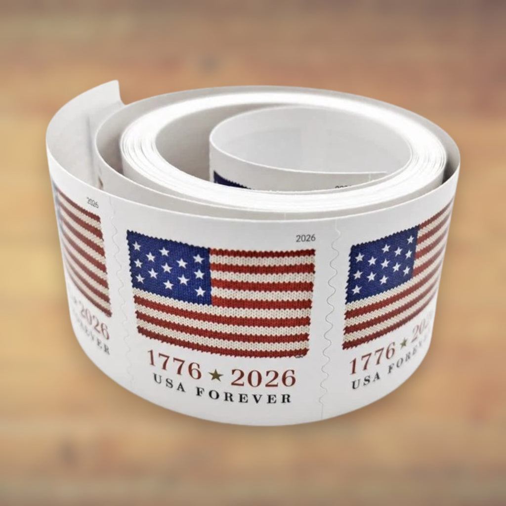 U.S. Flags Forever Stamps, 2026 Coil – Everyday Cards, Letters and Business Mail