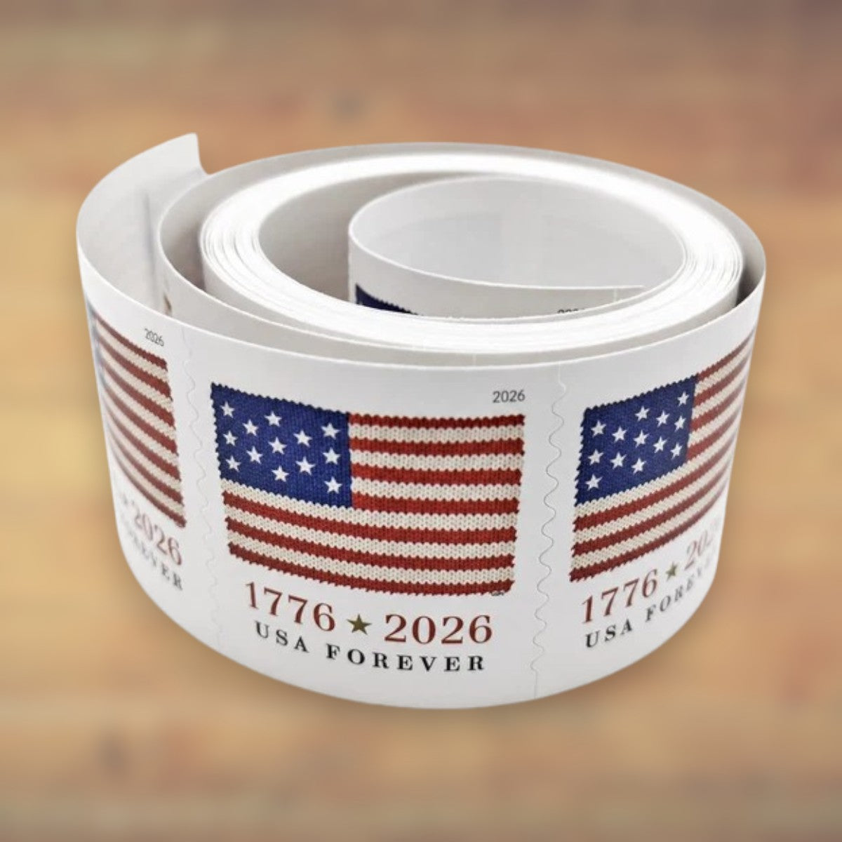 U.S. Flags Forever Stamps, 2026 Coil – Everyday Cards, Letters and Business Mail