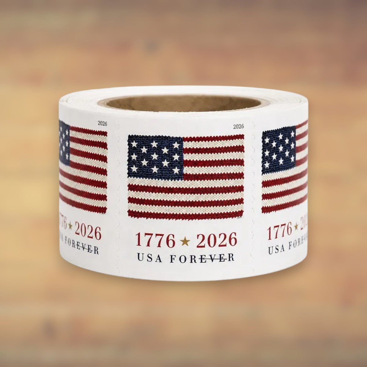 U.S. Flags Forever Stamps – 500 Rolls / 50,000 Stamps – 2017–2019 & 2022–2026