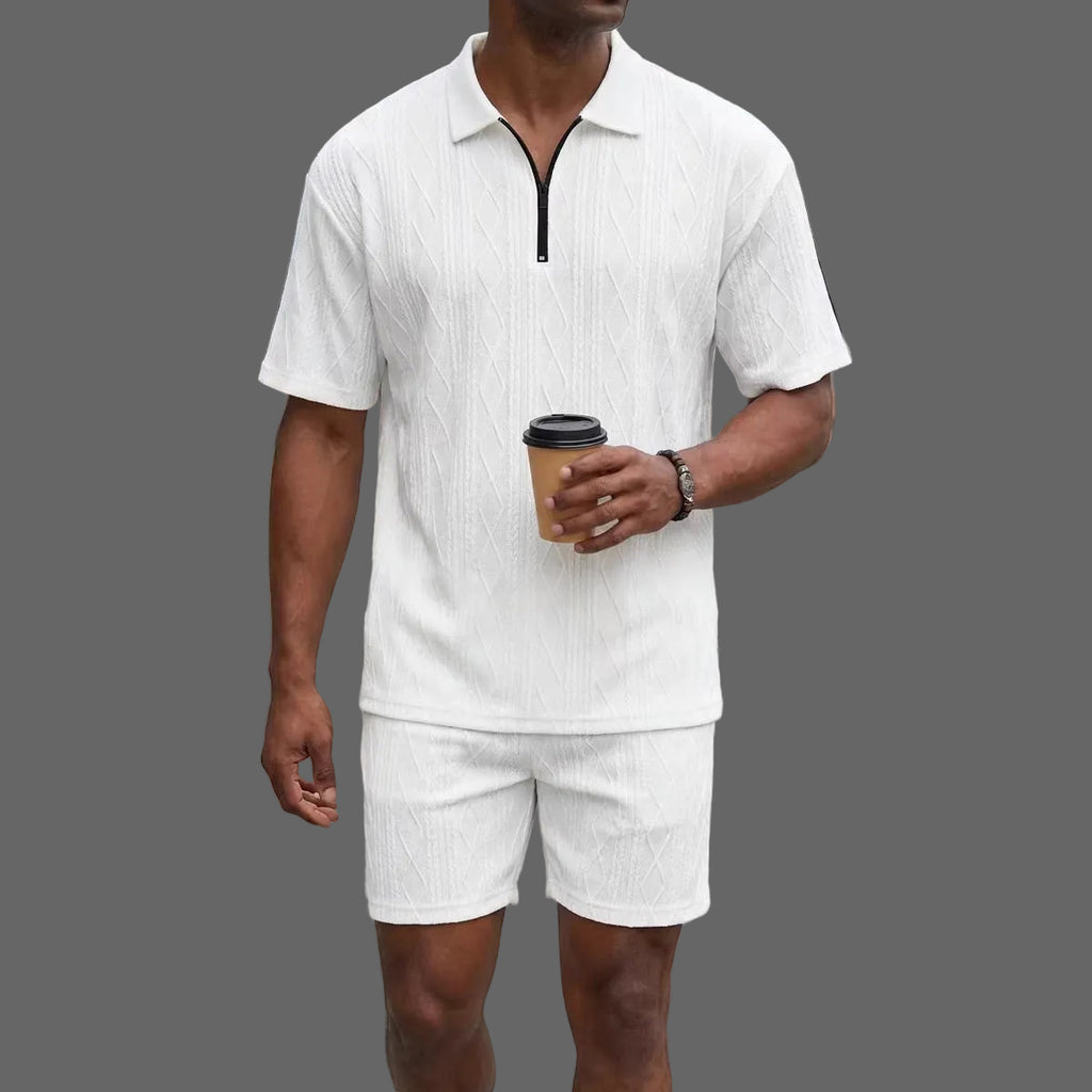 Men's Polo Shirt Casual Short-sleeved Shorts Sports Suit