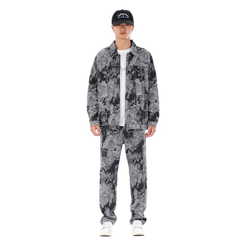 Men's Embossed Denim Jacket