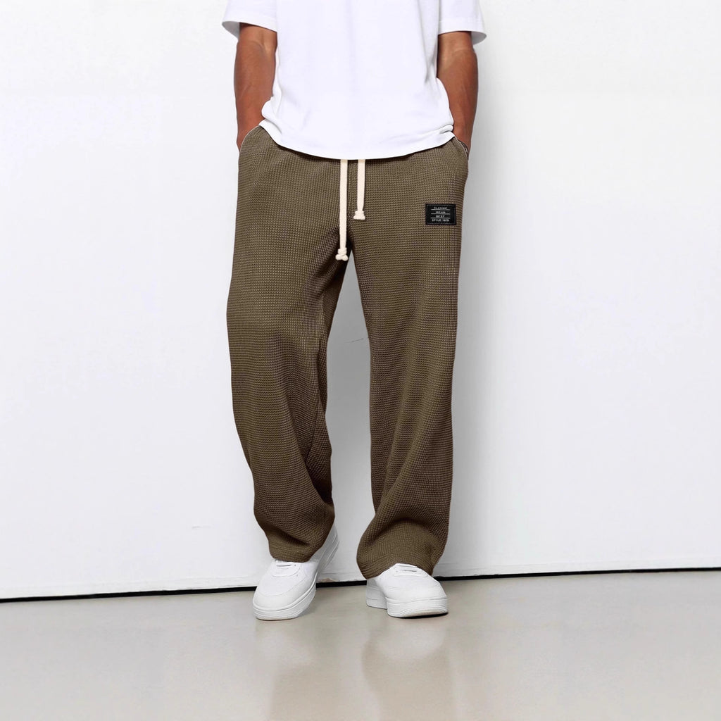 Men's Waffle Straight Pants