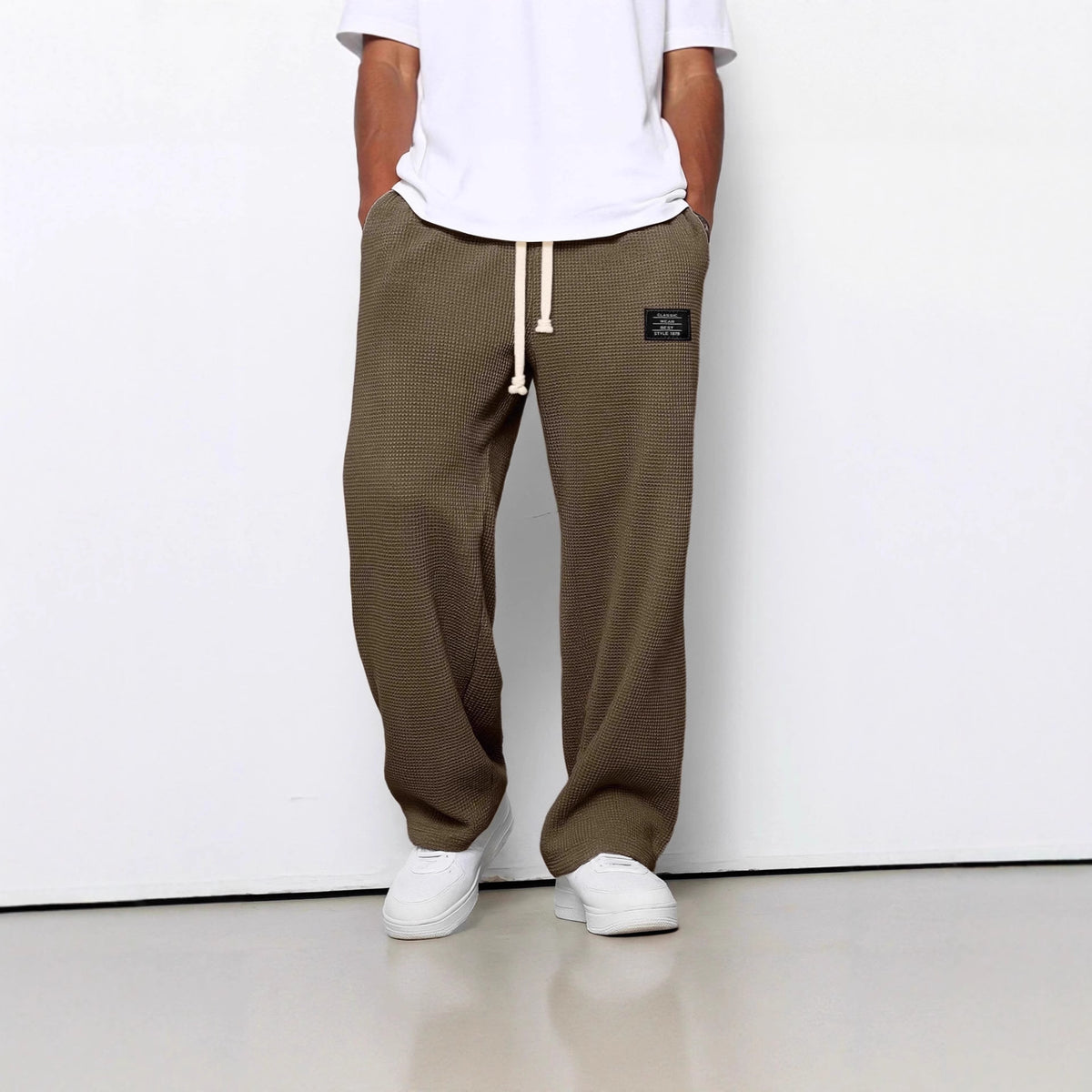Men's Waffle Straight Pants