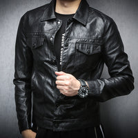 Mens Stylish Korean-Style Biker Jacket For Young Trendsetters
