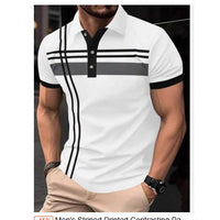 Mens Casual Printed Button-up Shirt With A Lapel Collar