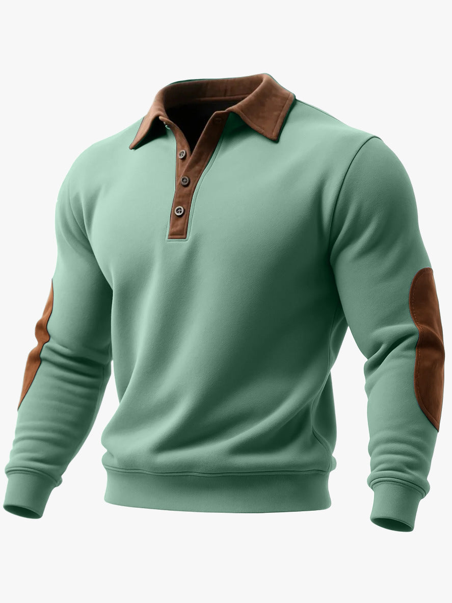 Mens European And American Ethnic-Style 3D Printed Half-Zip Hoodie