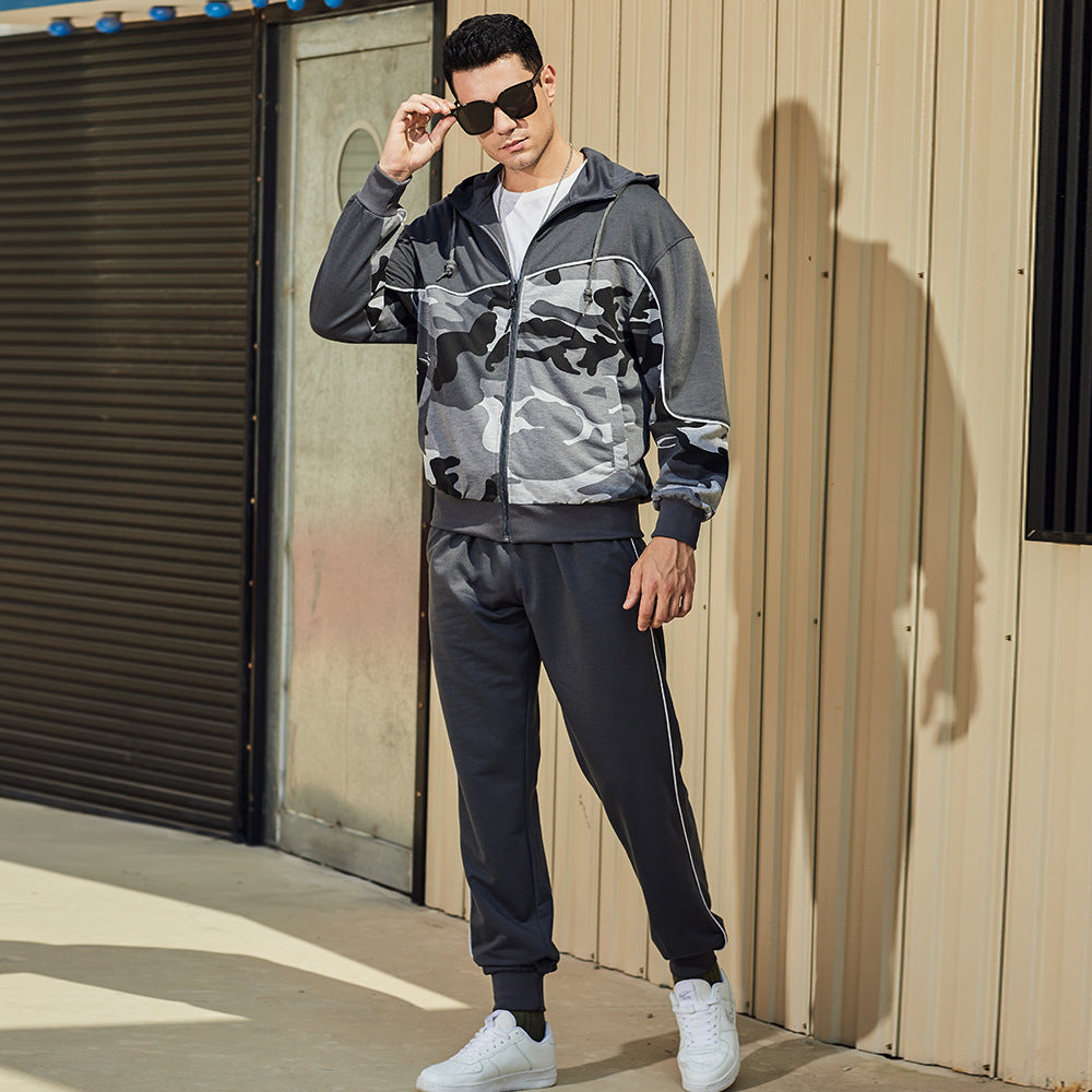 Camouflage Two-piece Youth Leisure Sports Suit