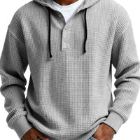 Mens Youth Ribbed Hooded Half-Zip Sweater