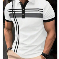 Mens Casual Printed Button-up Shirt With A Lapel Collar