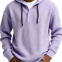 Mens Youth Ribbed Hooded Half-Zip Sweater