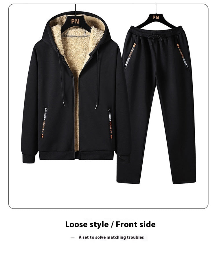 Plus Size Men's Suit Formal Two-Piece Set with Pants