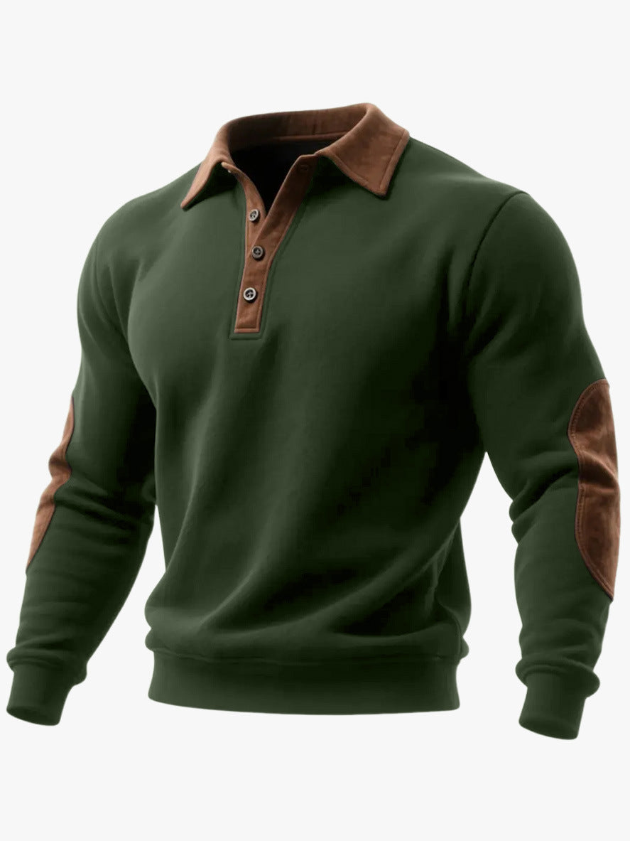 Mens European And American Ethnic-Style 3D Printed Half-Zip Hoodie