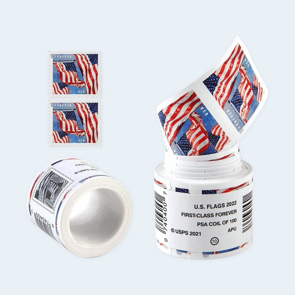2022 U.S. Flags Forever Stamps: Self-Adhesive Roll for First-Class Mail, product image 2