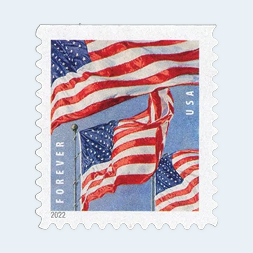 2022 U.S. Flags Forever Stamps: Self-Adhesive Roll for First-Class Mail, product image 3