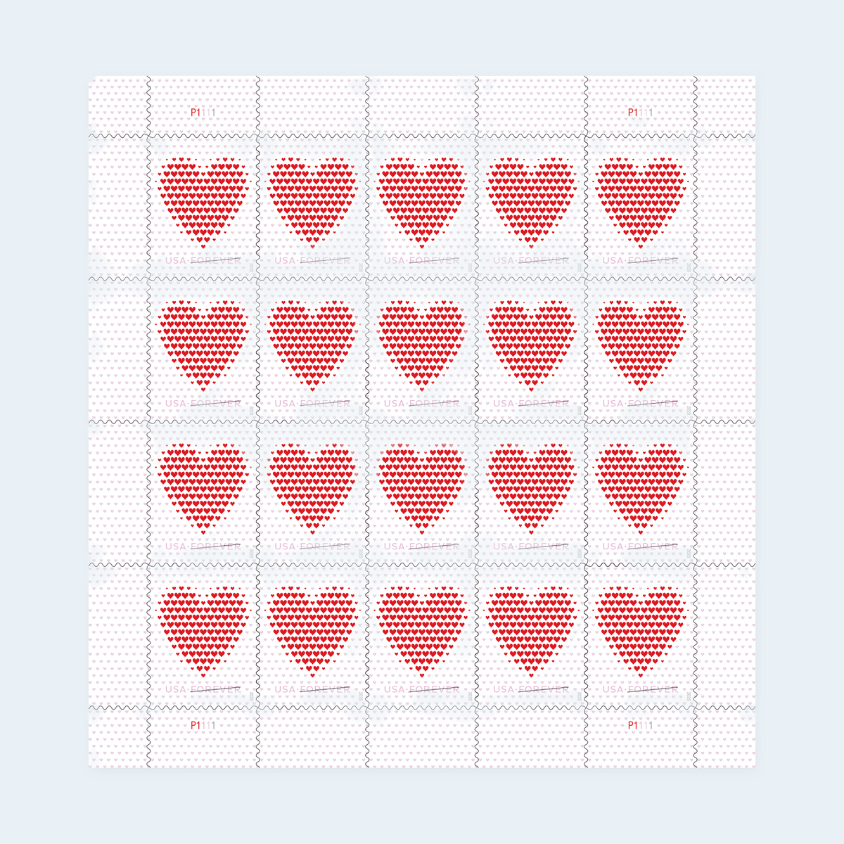 2020 Made of Hearts Forever Stamps: Self-Adhesive Sheets for First-Class Mail, product image 1