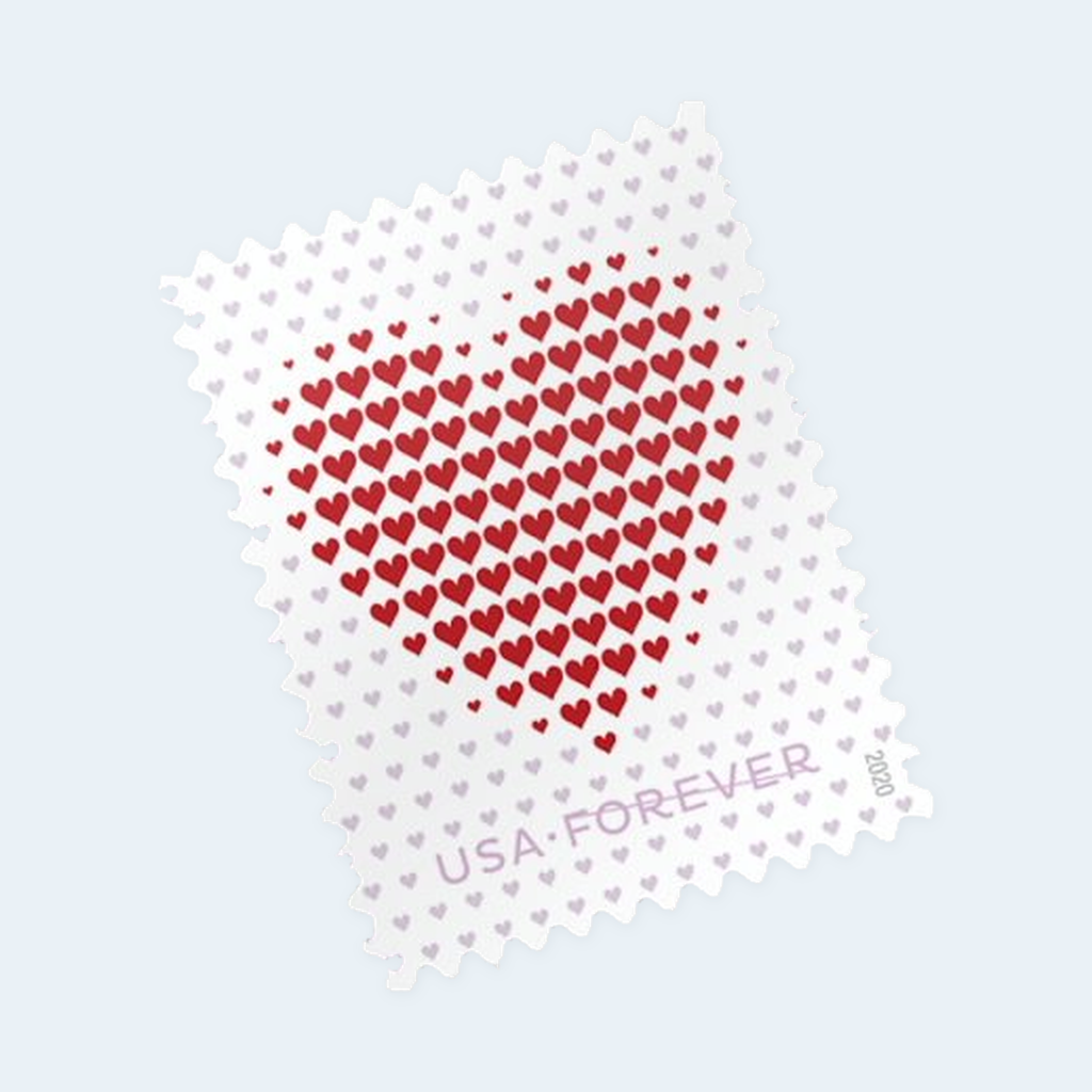 2020 Made of Hearts Forever Stamps: Self-Adhesive Sheets for First-Class Mail, product image 3