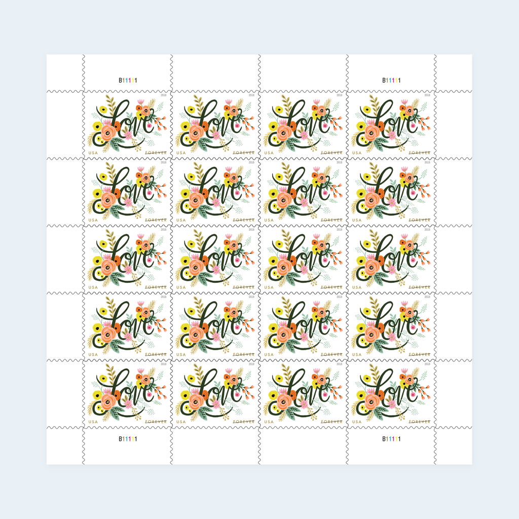 2018 Love Flourishes Forever Stamps: Self-Adhesive Sheets for First-Class Mail, product image 1