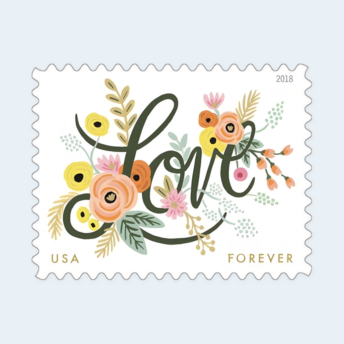 2018 Love Flourishes Forever Stamps: Self-Adhesive Sheets for First-Class Mail, product image 2