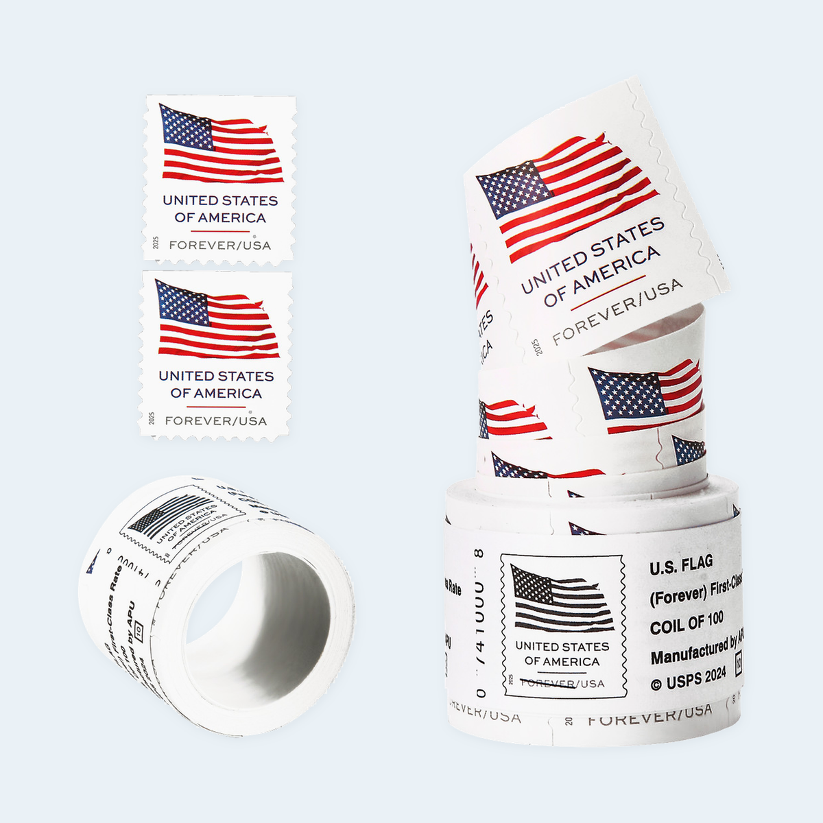 2025 U.S. Flag Forever Stamps: Self-Adhesive Roll for First-Class Mail, product image 3