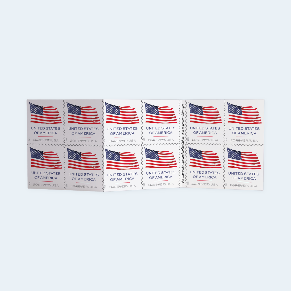2025 U.S. Flag Forever Stamps: Self-Adhesive Booklet for First-Class Mail, product image 3