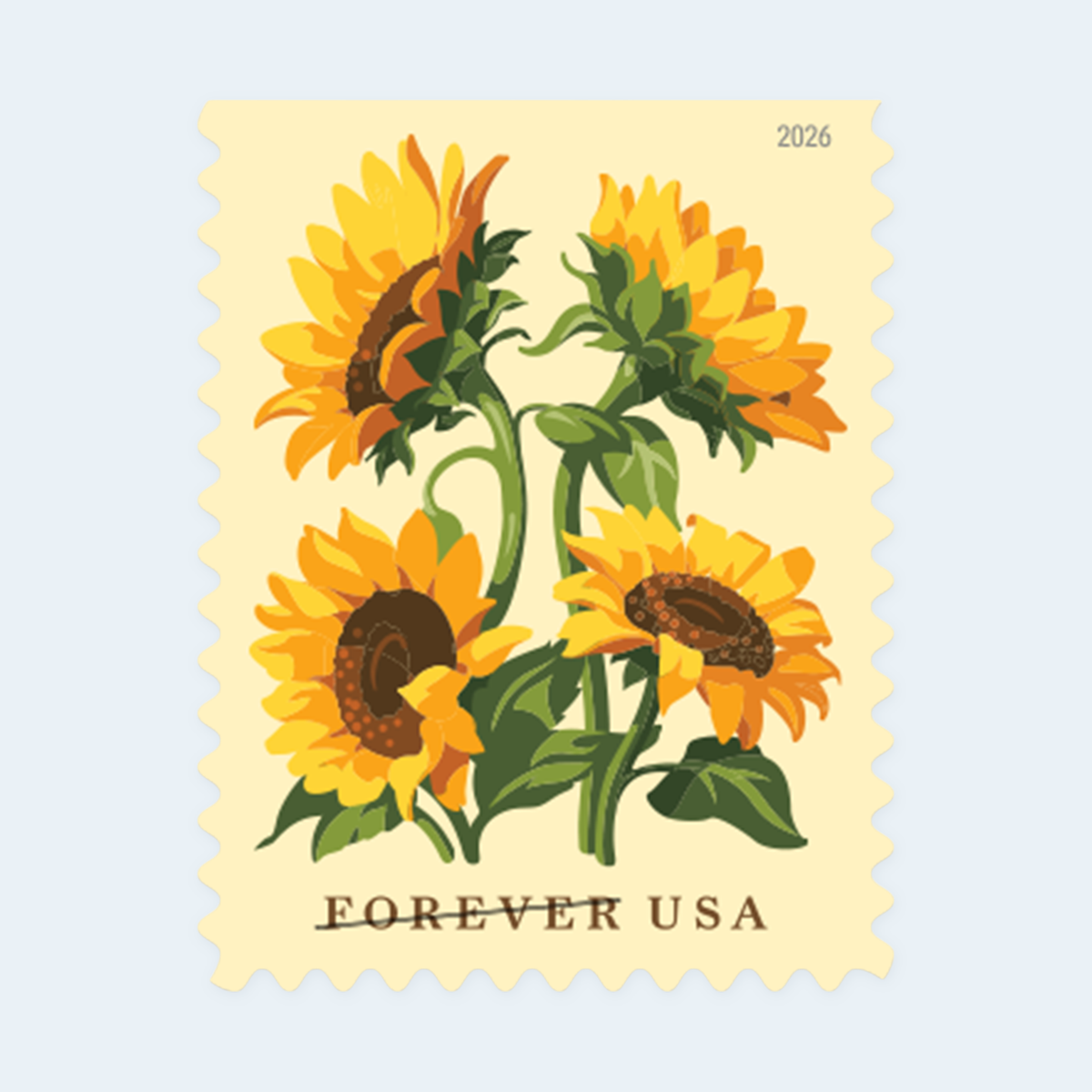 2026 Sunflowers Forever Stamps: Self-Adhesive Booklets for First-Class Mail, product image 2