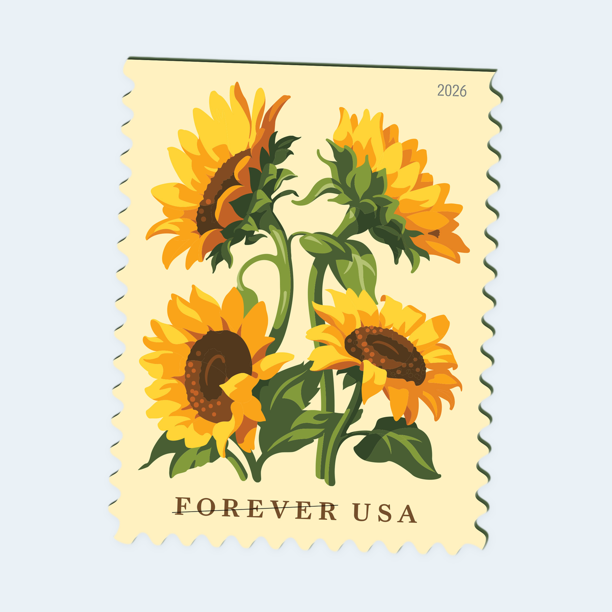 2026 Sunflowers Forever Stamps: Self-Adhesive Booklets for First-Class Mail, product image 3