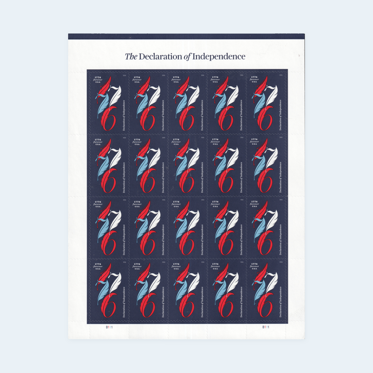 2026 Declaration of Independence Forever Stamps: 250th Anniversary Sheets, product image 1