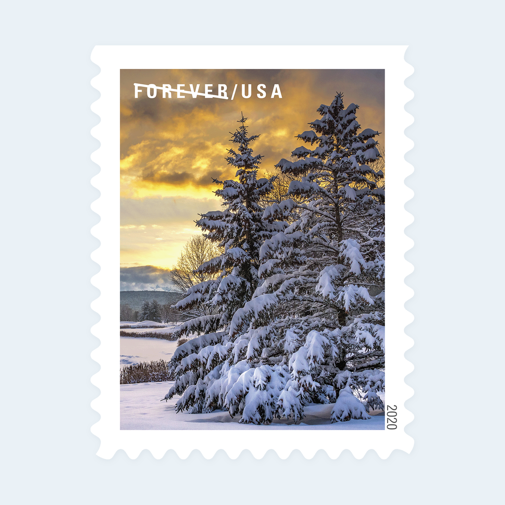 2020 Winter Scenes Forever Stamps: Self-Adhesive Booklet for First-Class Mail, product image 3