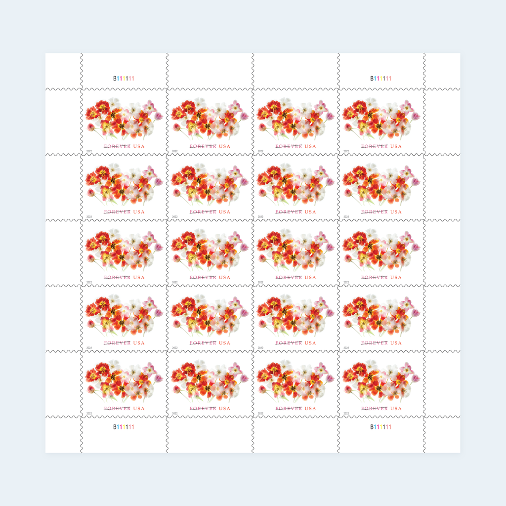 2022 Tulips Forever Stamps: Self-Adhesive Sheets for First-Class Mail, product image 1