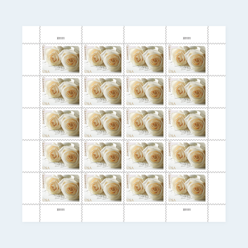 2011 Wedding Roses Forever Stamps: Self-Adhesive Sheets for First-Class Mail, product image 1