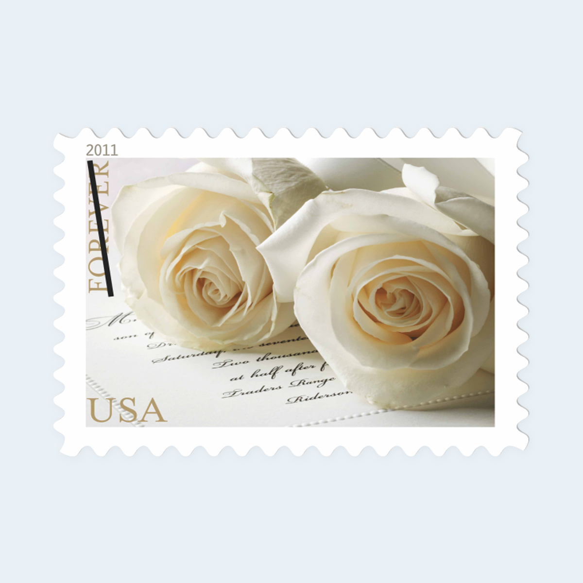 2011 Wedding Roses Forever Stamps: Self-Adhesive Sheets for First-Class Mail, product image 2