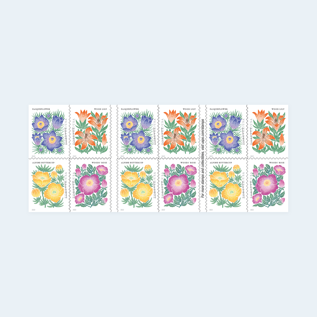 2022 Mountain Flora Forever Stamps: Self-Adhesive Booklets for First-Class Mail, product image 1