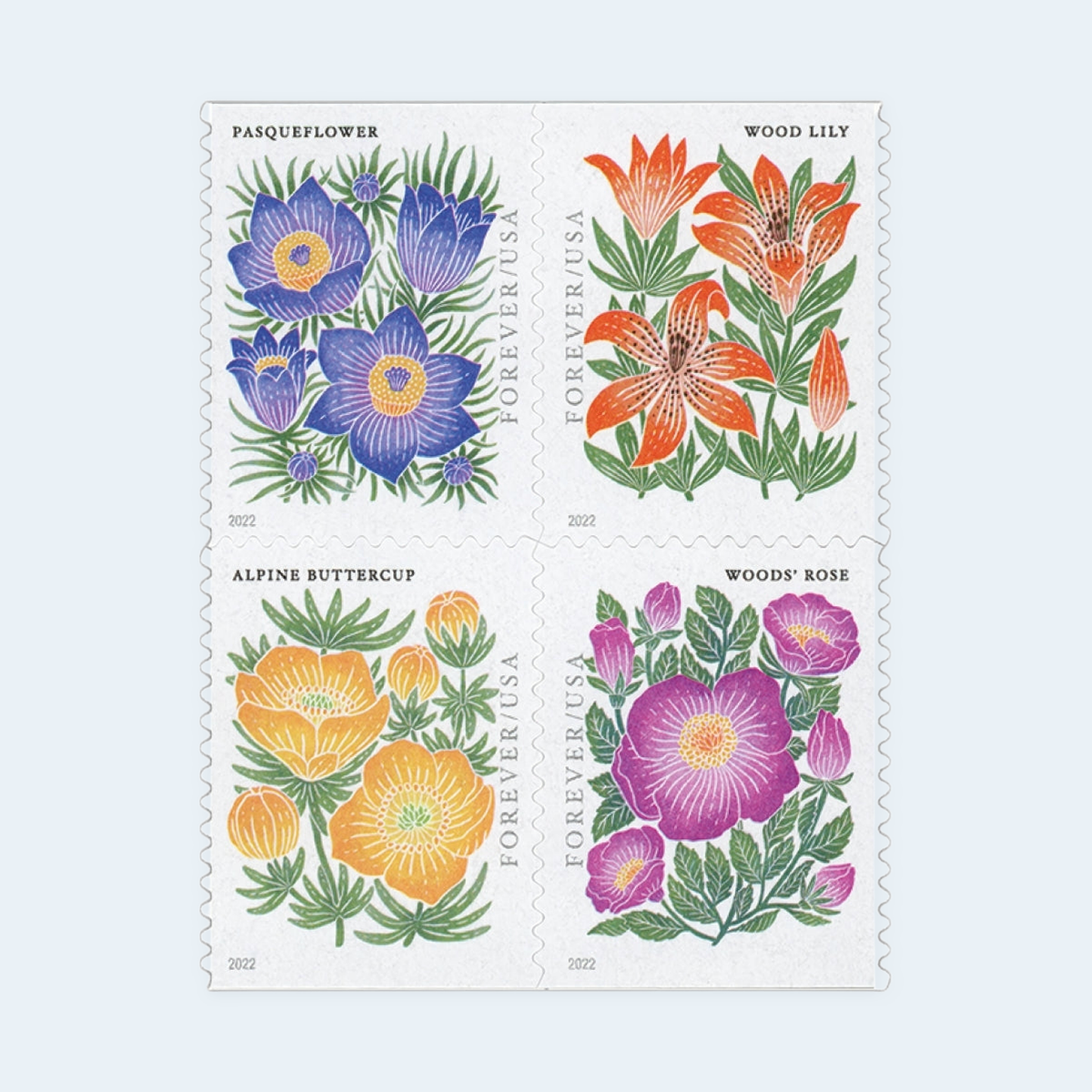 2022 Mountain Flora Forever Stamps: Self-Adhesive Booklets for First-Class Mail, product image 3