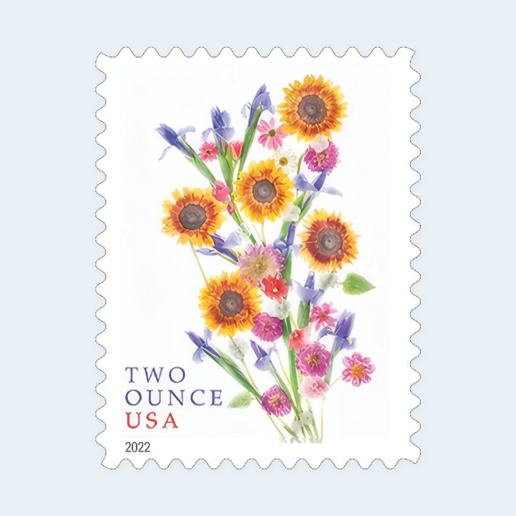 2022 Sunflower Bouquet Two-Ounce Stamps: Self-Adhesive Sheets for First-Class Mail, product image 2