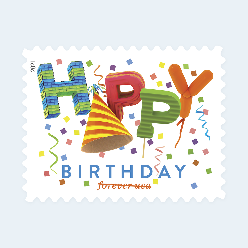 2021 Happy Birthday Forever Stamps: Self-Adhesive Sheet for First-Class Mail, product image 2
