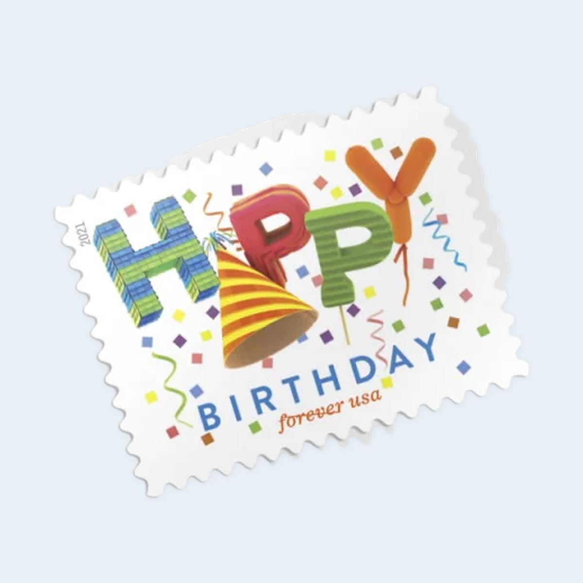 2021 Happy Birthday Forever Stamps: Self-Adhesive Sheet for First-Class Mail, product image 3