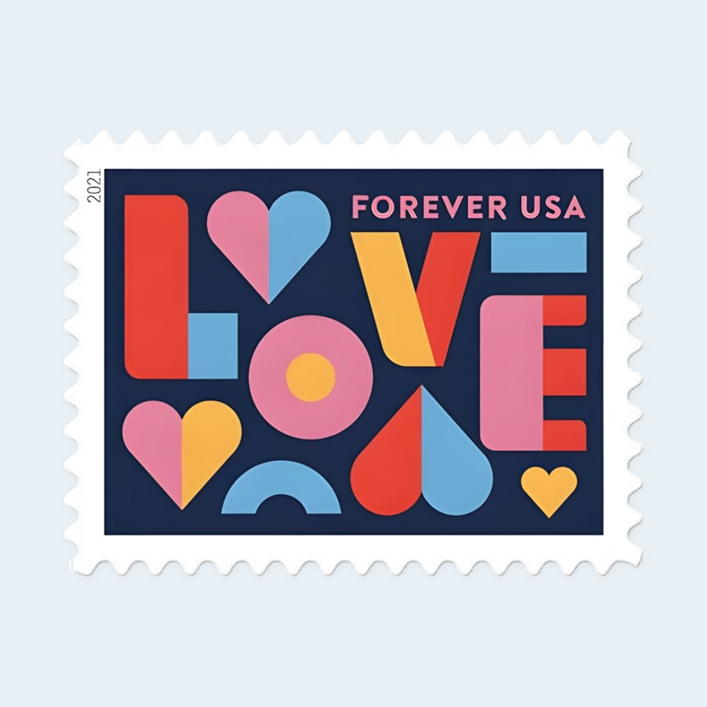 2021 Love Forever Stamps: Self-Adhesive Sheets for First-Class Mail, product image 2