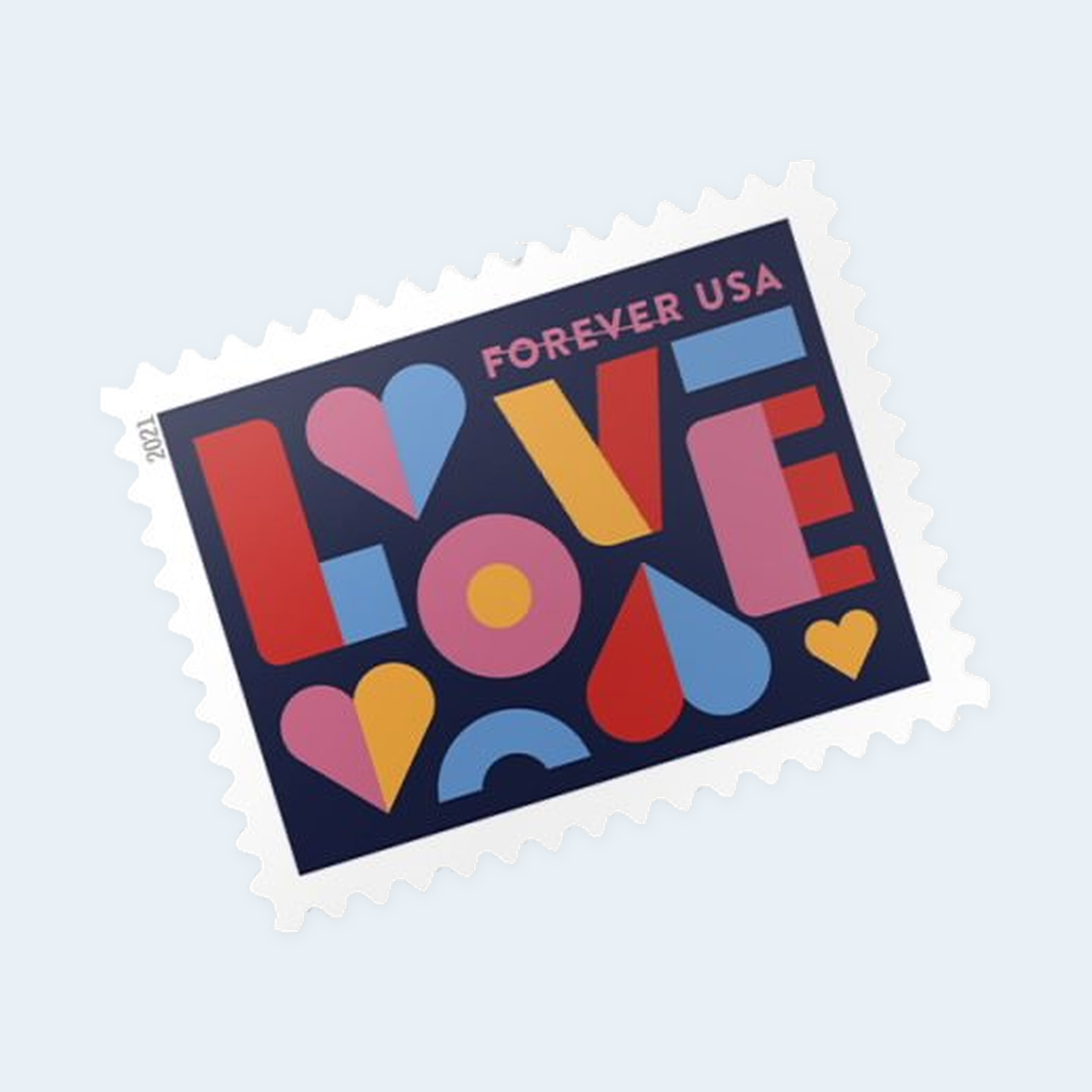2021 Love Forever Stamps: Self-Adhesive Sheets for First-Class Mail, product image 3