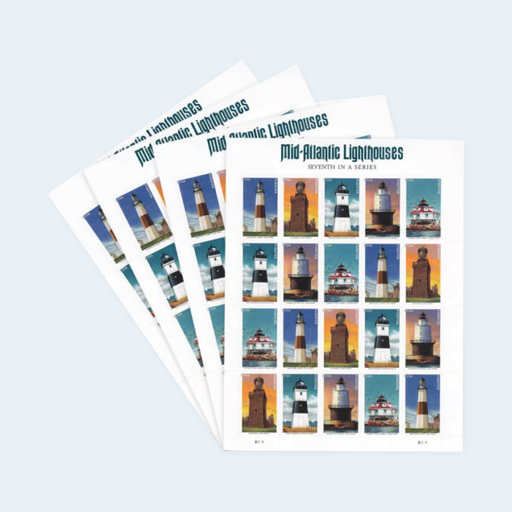2021 Mid-Atlantic Lighthouses Forever Stamps: Self-Adhesive Sheet for First-Class Mail, product image 3