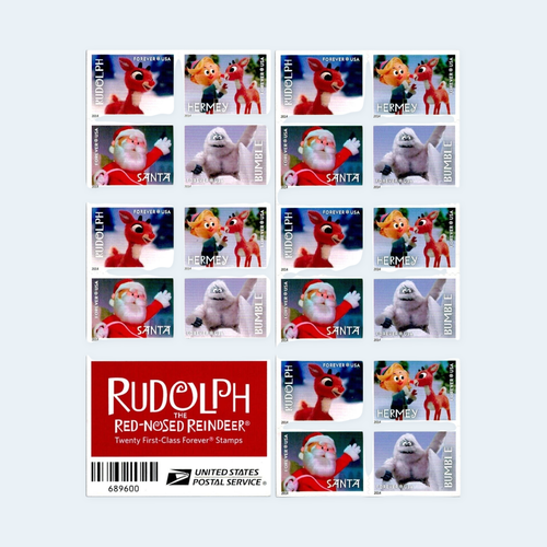 2014 Rudolph the Red-Nosed Reindeer Forever Stamps: Self-Adhesive Booklet for First-Class Mail, product image 1