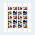 2021 Barns Postcard Stamps: Self-Adhesive Sheet for Domestic Postcards, product image 1